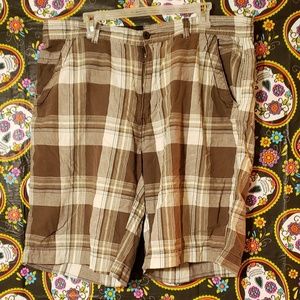 Men's Unionbay Plaid Cargo Shorts Size 40